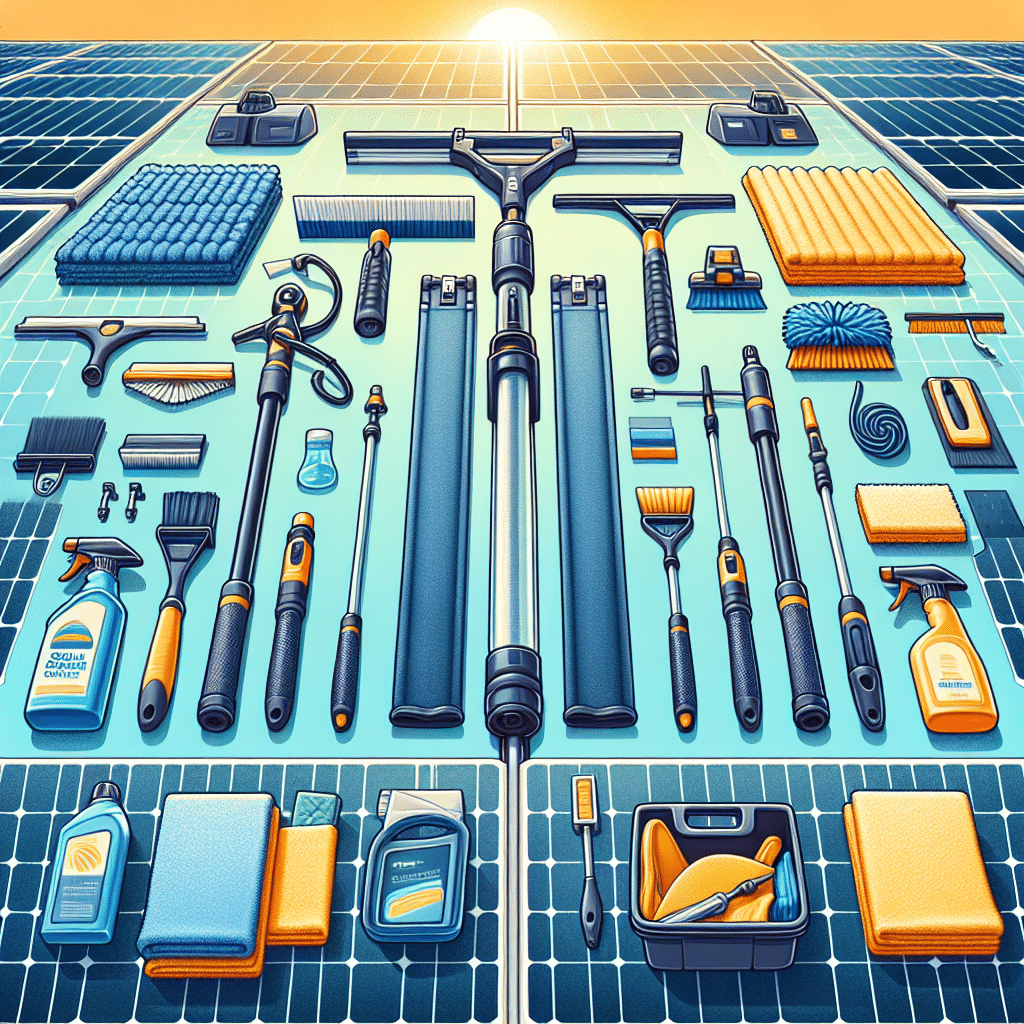 solar panel cleaning kits and tools